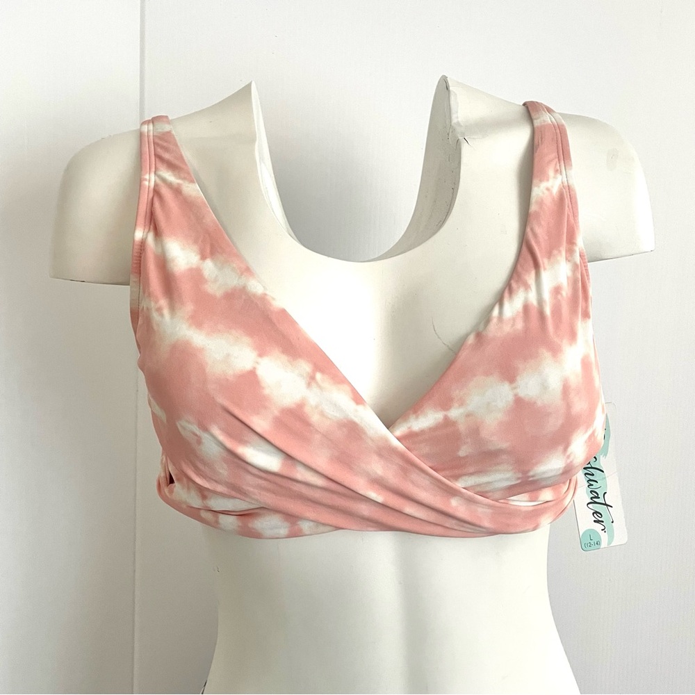 Freshwater Coral Kids Crossover Bikini Top Size (12-14)